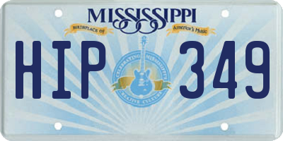 MS license plate HIP349