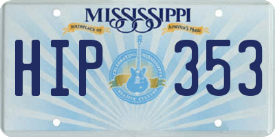 MS license plate HIP353