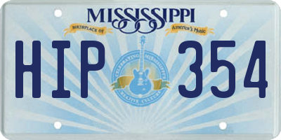 MS license plate HIP354