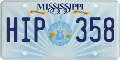 MS license plate HIP358