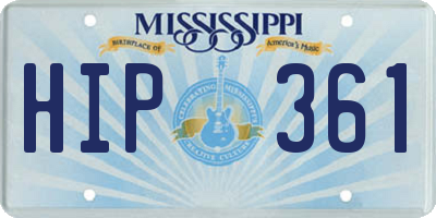 MS license plate HIP361