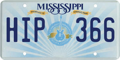 MS license plate HIP366