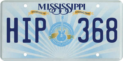 MS license plate HIP368