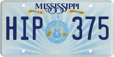 MS license plate HIP375