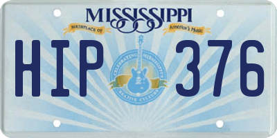 MS license plate HIP376