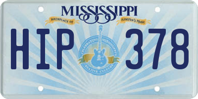 MS license plate HIP378