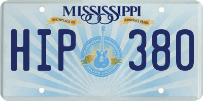 MS license plate HIP380