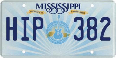 MS license plate HIP382