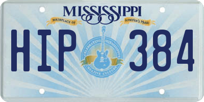 MS license plate HIP384