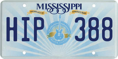 MS license plate HIP388