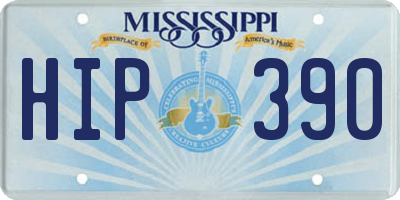 MS license plate HIP390