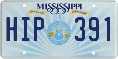 MS license plate HIP391