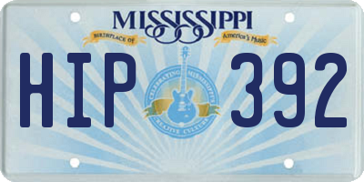 MS license plate HIP392