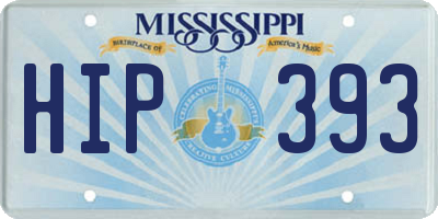 MS license plate HIP393