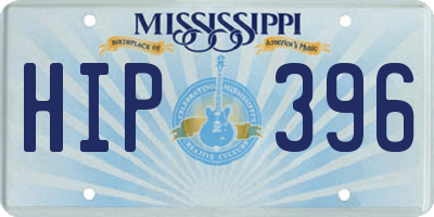 MS license plate HIP396