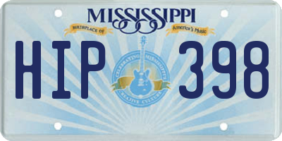 MS license plate HIP398