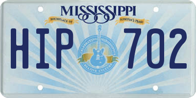 MS license plate HIP702