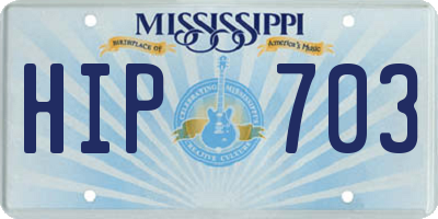MS license plate HIP703