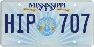 MS license plate HIP707