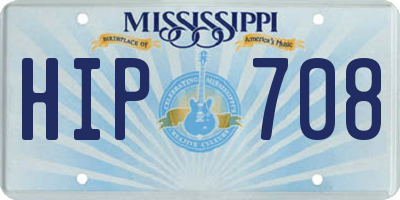 MS license plate HIP708