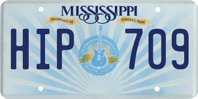 MS license plate HIP709