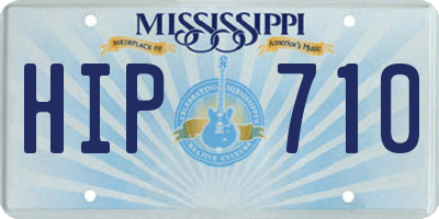 MS license plate HIP710