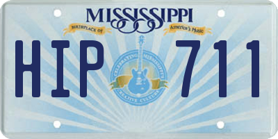 MS license plate HIP711