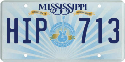 MS license plate HIP713