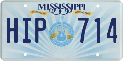 MS license plate HIP714