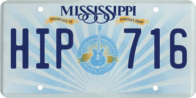 MS license plate HIP716