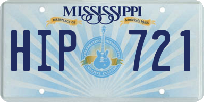 MS license plate HIP721