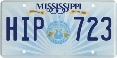 MS license plate HIP723