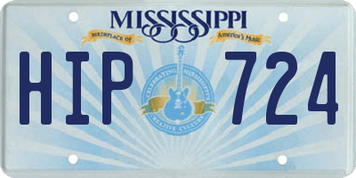 MS license plate HIP724