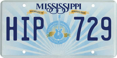 MS license plate HIP729