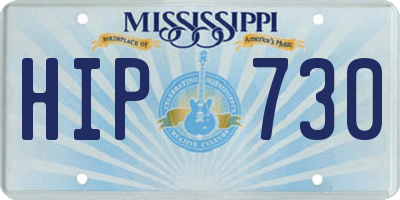 MS license plate HIP730
