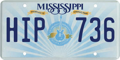 MS license plate HIP736