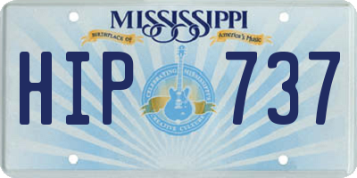 MS license plate HIP737
