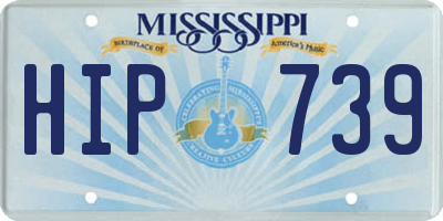 MS license plate HIP739