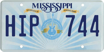 MS license plate HIP744