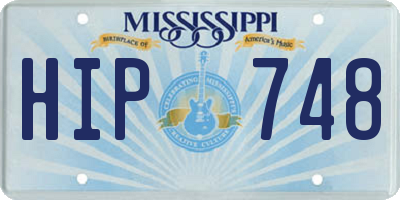 MS license plate HIP748