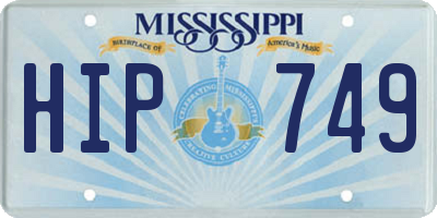 MS license plate HIP749
