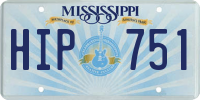 MS license plate HIP751