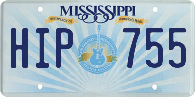 MS license plate HIP755