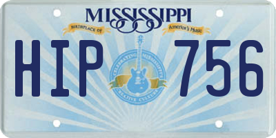 MS license plate HIP756