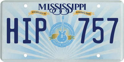 MS license plate HIP757