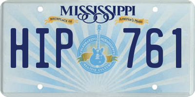 MS license plate HIP761