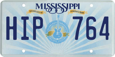 MS license plate HIP764