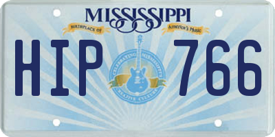 MS license plate HIP766