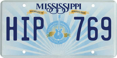 MS license plate HIP769