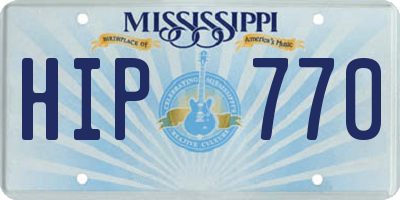MS license plate HIP770